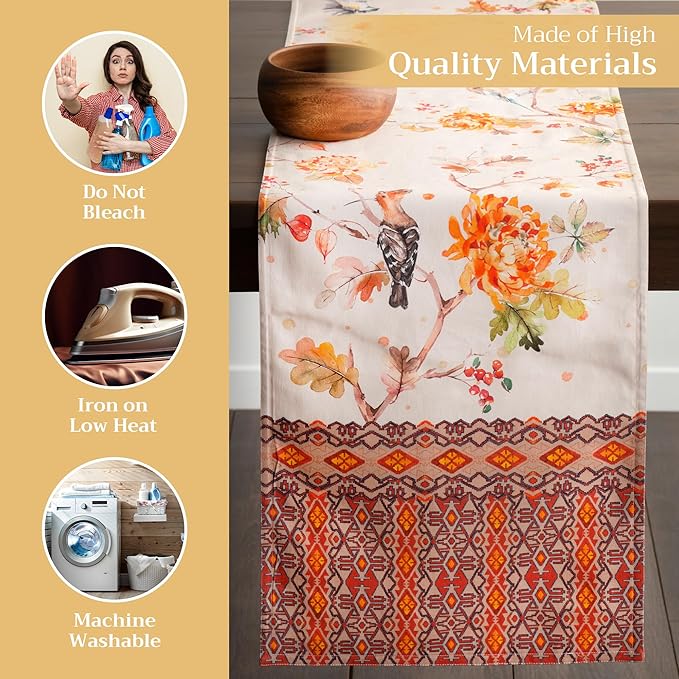 Maison d' Hermine Table Runner 100% Cotton Double Layer Table Runners 108 - Image 3