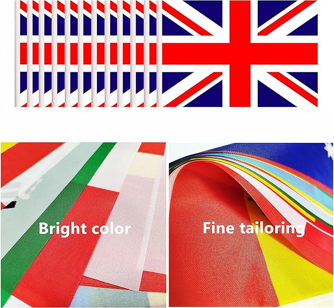 12 Pack United Kingdom Desk Flags Set, UK Small Mini Table Office Flags - Image 4