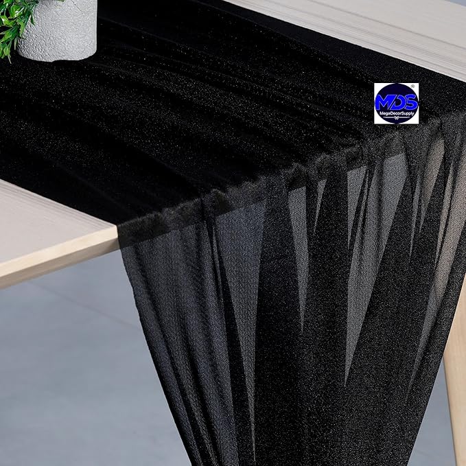MDS 2 Pack 10ft Chiffon Table Runner 29 x 120 Inches Sheer Wedding Runner - Image 4