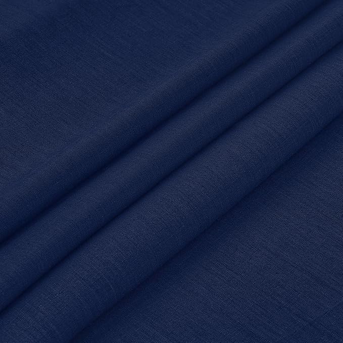 D'Moksha Homes Navy Blue Linen Tablecloth 54 x 72 Inch - Image 4