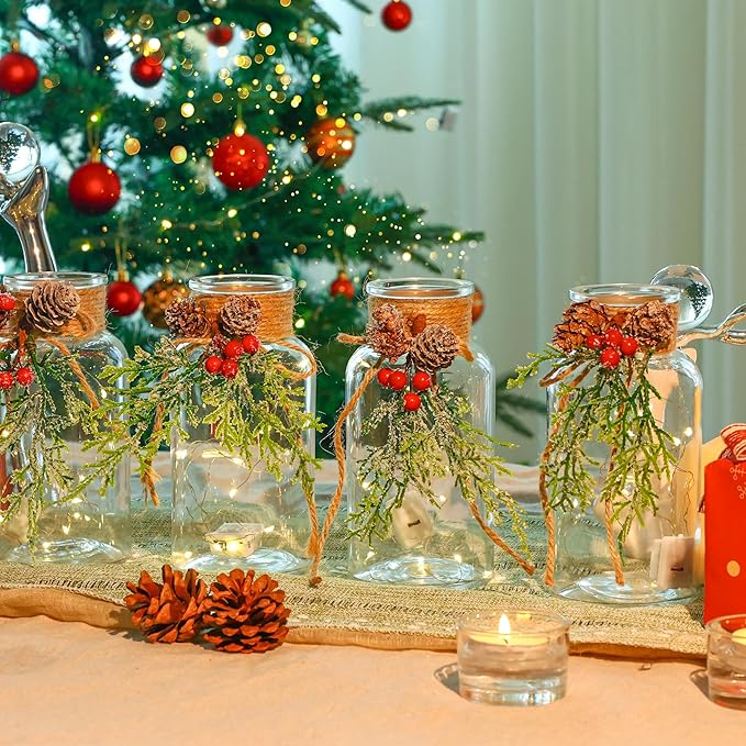 Set of 12 Xmas Decor Vases Christmas Centerpieces - Image 2