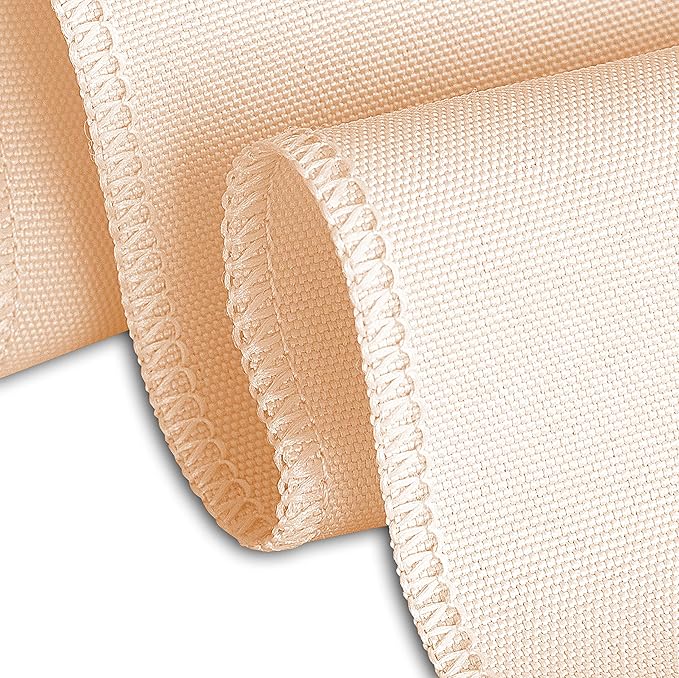 LTC LINENS 2 Pack 108 Inch Round Tablecloth Peach - Image 4