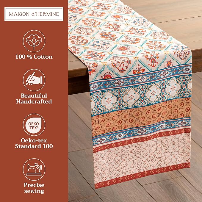 Maison d' Hermine Table Runner 100% Cotton Single Layer Table Runners 108 - Image 2