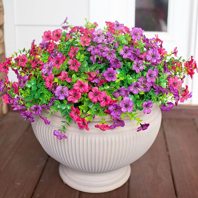 HyeFlora Artificial Flowers for Outdoor Indoor Garden Home Decoration, Faux - Image 6