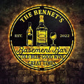 Custom Basement Bar LED Changing Lights Metal Sign, Door Wall Plaque, Rustic by soulglass