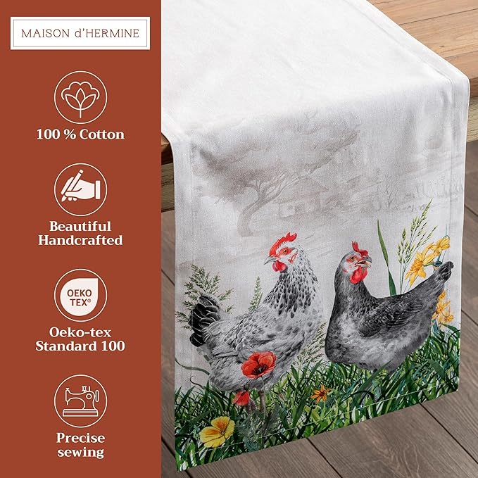 Maison d' Hermine Table Runner 100% Cotton Single Layer Table Runners 108 - Image 2