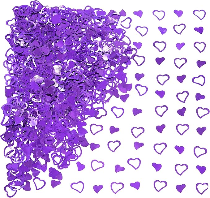 Purple Love Heart Table Confetti - Image 3