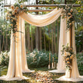 Champagne Wedding Arch Draping Fabric 2 Panels 30'' x 20FT Champagne Drapes by PartyTalk