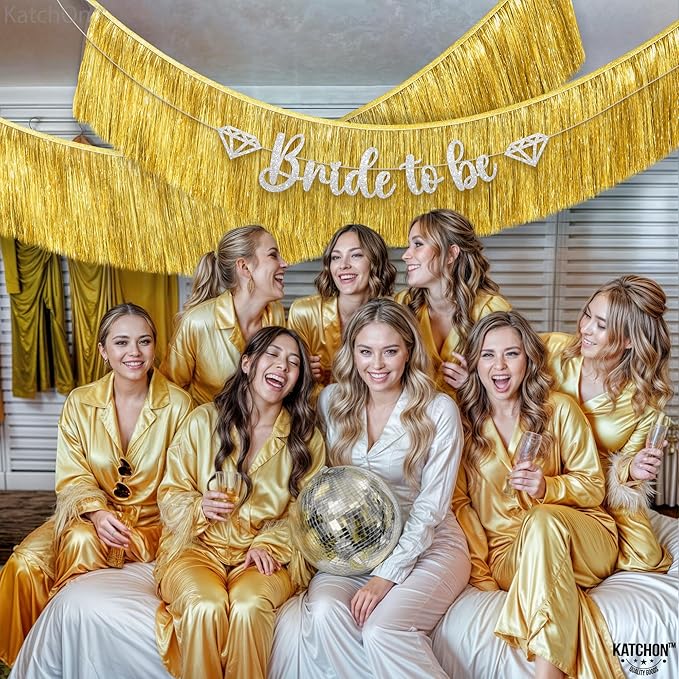 KatchOn, Bridal Shower | Golden Foil Curtains - Image 6