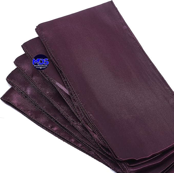 MDS Pack of 125 PCS Satin Chair Sashes Charmeuse Sateen Dining Chair Bows - Image 5