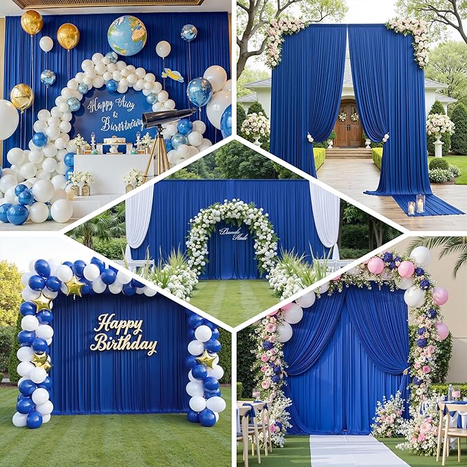 PartyVillage 50ft×15ft Royal Blue Backdrop Curtain - Image 7