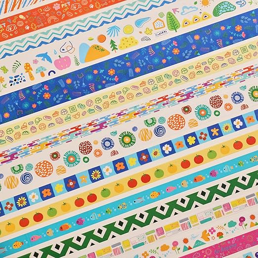 emmoolife 40 Rolls Washi Tape Set, Vibrant Color Palette-Themed Cute Decorative - Image 5