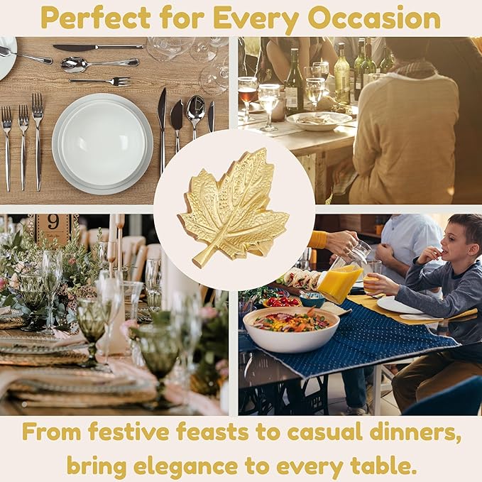 Set of 12 Maple Leaf Napkin Rings - Image 5