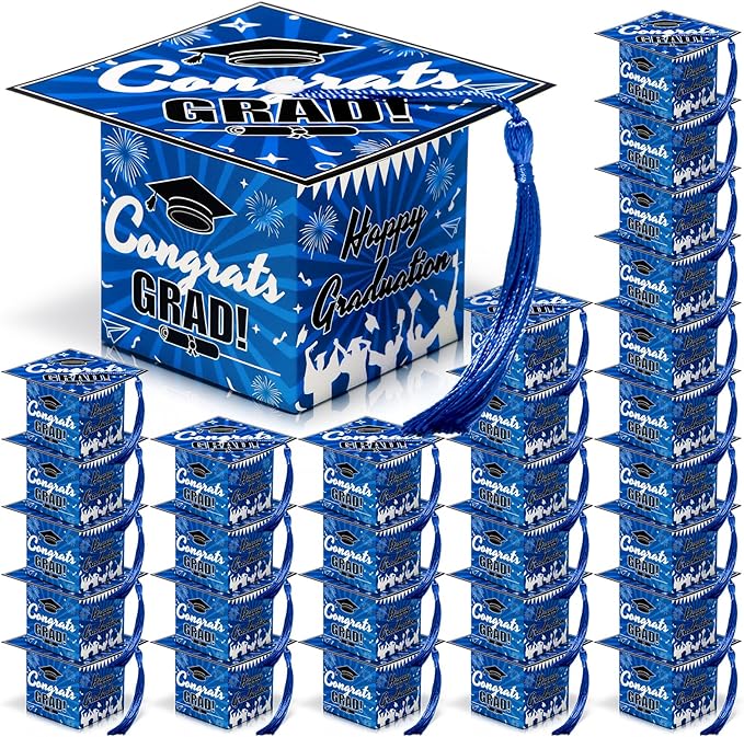 COTOPHER 36 Pack Mini Graduation Cap Gift Boxes, Class of 2025 Graduation Candy by COTOPHER