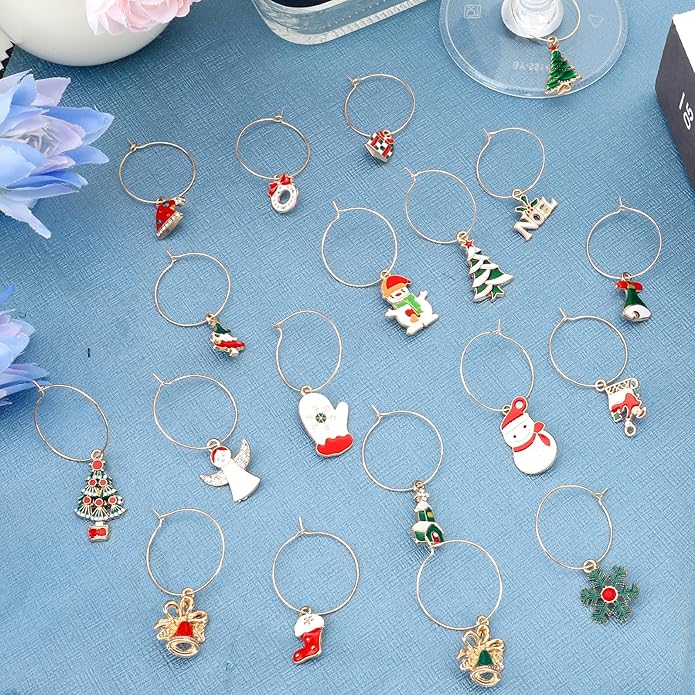 Wine Glass Charms Wine Charms for Stem Glasses Glass Markers Identifiers Tags - Image 2