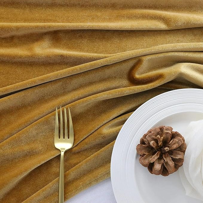 Velvet Table Runner, 5 Pack Luxurious Wedding Reception Decorations Soft Velvet - Image 5