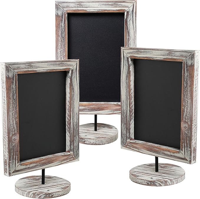 MyGift Set of 3 Tabletop Chalkboard Sign - Image 4