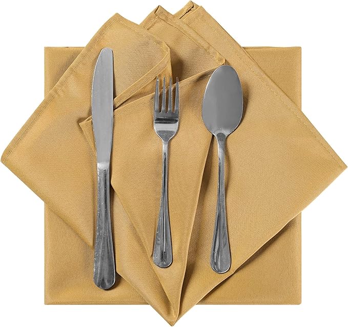 Cloth Napkins 20x20 inch Washable Polyester Dinner Napkins Soft Table Napkins - Image 4