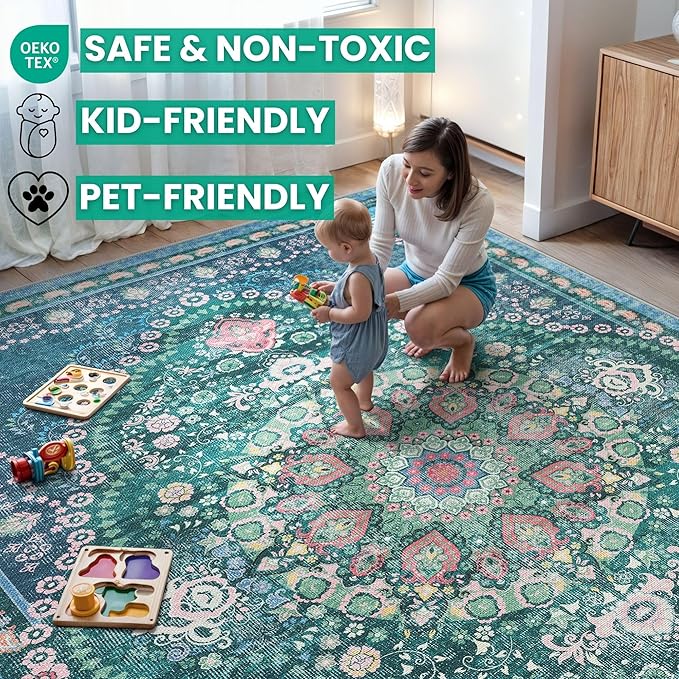 Bloom Rugs Washable Non-Slip 5' x 7' Rug - Image 5