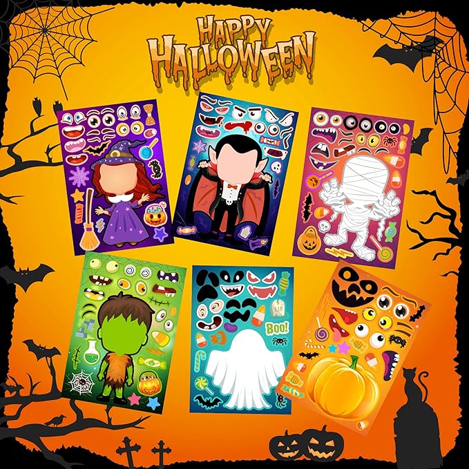 24 Sheets Halloween Stickers, Make Your Own Halloween Stickers - Image 7