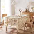 Warm Home Designs 60 x 84 Rectangular Tablecloth. Use Gold Macrame Tablecloth by WarmHomeDesigns