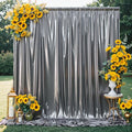 10x10FT Charcoal Silver Sequin Backdrop by Unknown