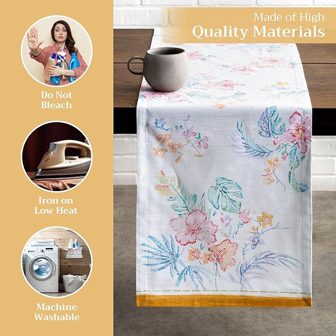 Maison d' Hermine Table Runner 100% Cotton Single Layer Table Runners 72 inches - Image 3