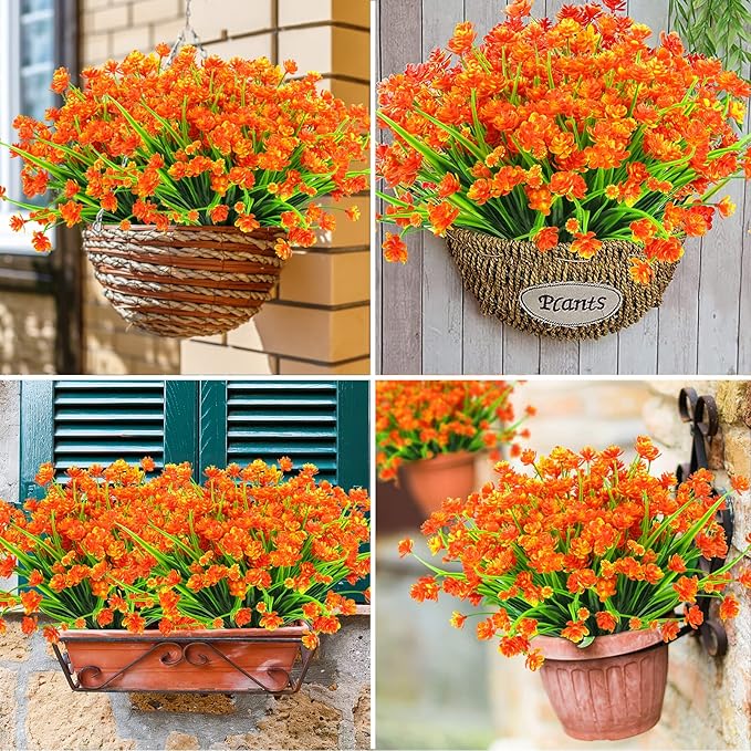 AmyHomie 20 Bundles Artificial Fall Flowers - Image 5