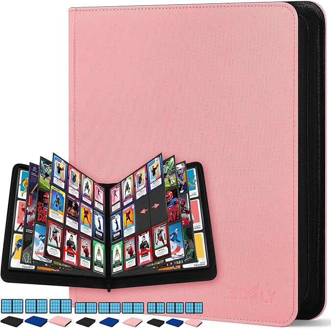 12 Pocket Card Binder, Zipper Trading Card Binder, 720 Large Capacity Side - Image 9
