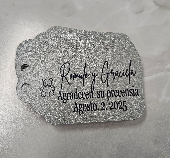 Mi Bautizo Baptism Christening Personalized Thank You Tags 20 pcs - Image 3