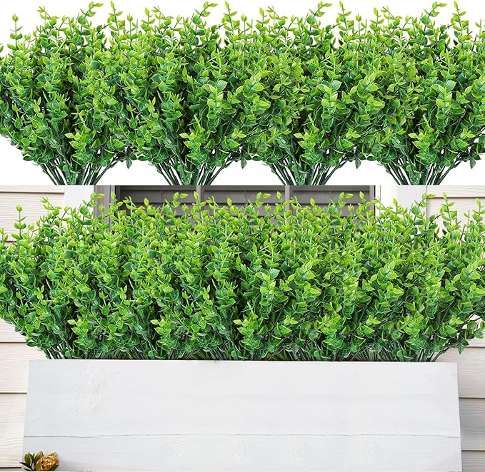 AmyHomie 20 Bundles Green Artificial Plants by AmyHomie