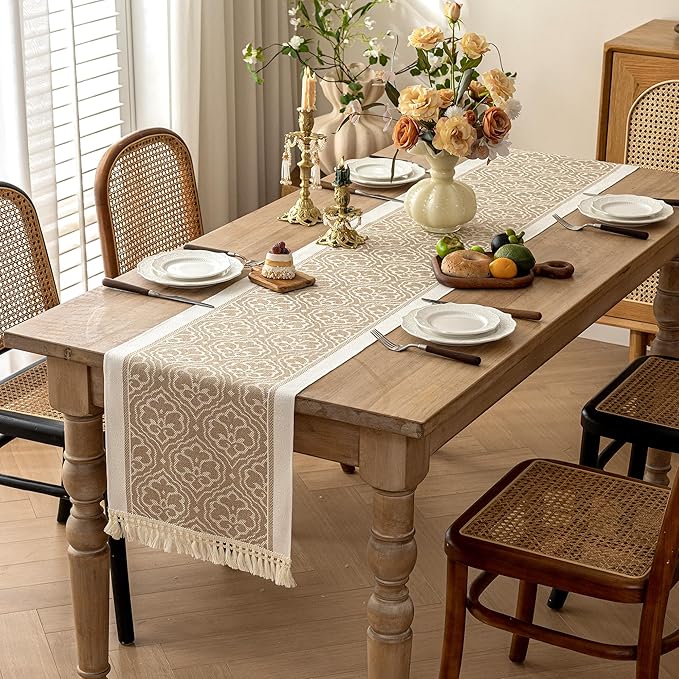 Table Runners 138 Inches, Waterproof Boho Table Runner - Image 2