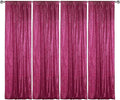 Sugargirl Fuchsia Sequin Backdrop Curtain 4 Panels 2FTx8FT Glitter Fuchsia by Sugargirl