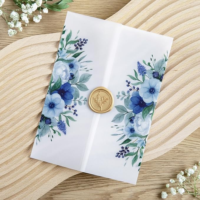 PONATIA 50 PCS Vellum Jackets for 5x7 Invitation Cards - Image 6