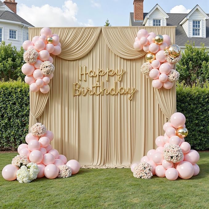 30ftx10ft Beige Backdrop Curtains - Image 7