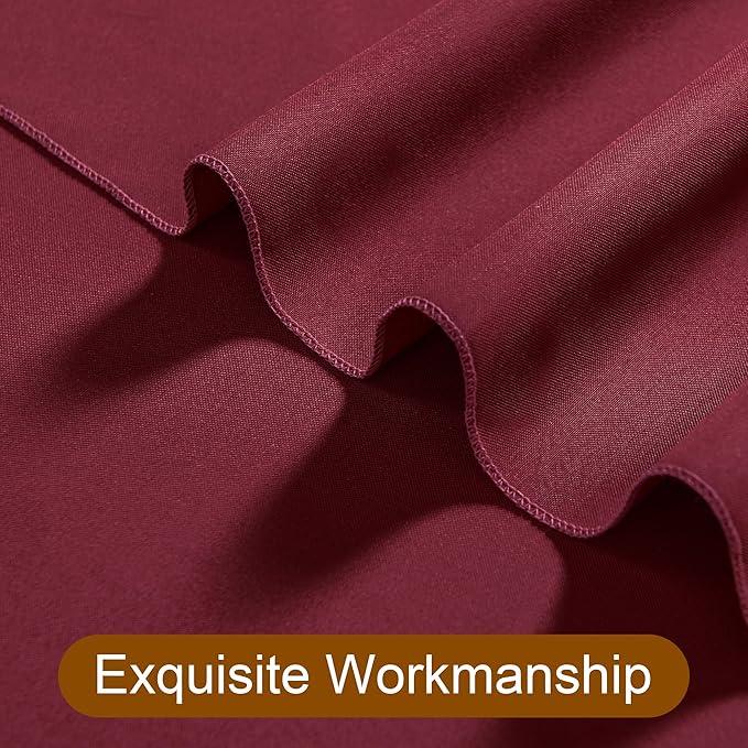 DWCN 10x8 FT Burgundy Backdrop Curtains - Image 4
