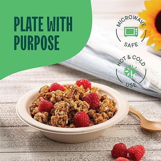 100% Compostable Paper Bowls 12 oz. Heavy-Duty Soup Bowls - Image 2