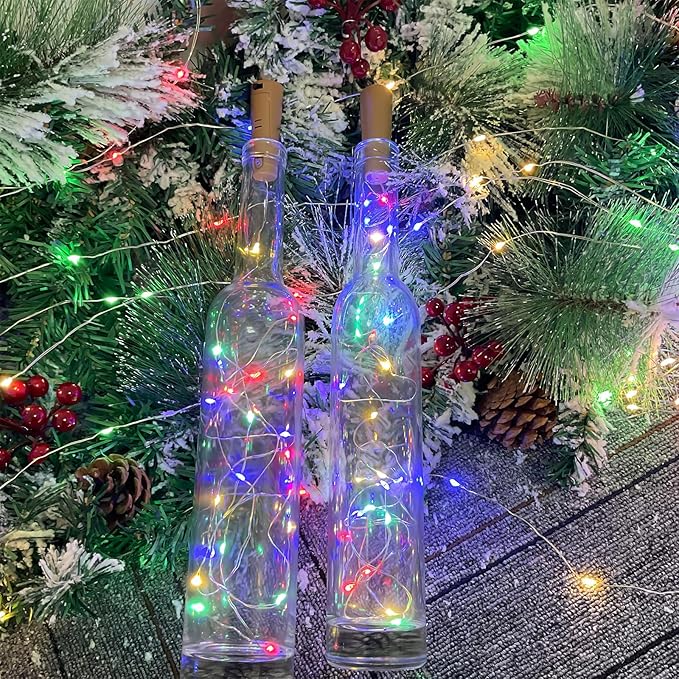 Dual Battery Pack LED Bottle Lights, 6.6ft 20led Double The Lighting Time - Image 4