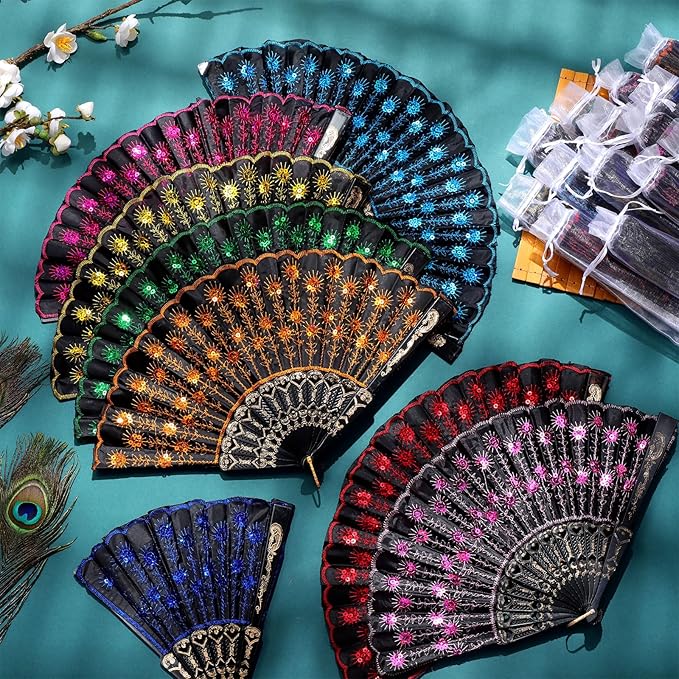 Geetery 30 Pcs Folding Hand Fan - Image 5