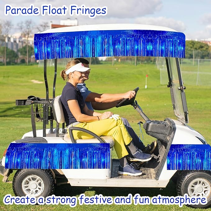 4 Pack 10 Feet Glitter Royal Blue Parade Float Decorations - Image 7
