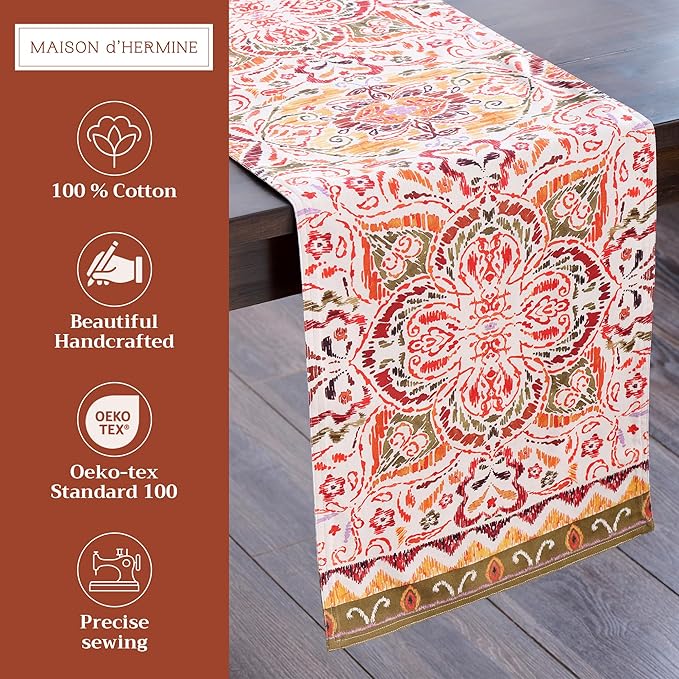 Maison d' Hermine Table Runner 100% Cotton Double Layer Table Runners 72 inches - Image 2