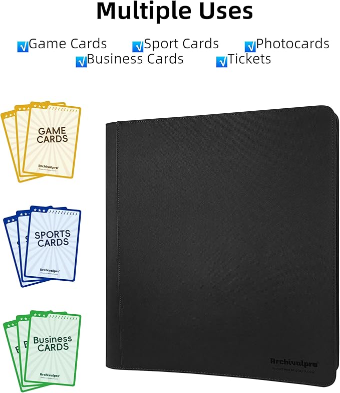 20 Pockets Premium Card Binder 1280 Cards Trading Card Binders Side Load Card - Image 6