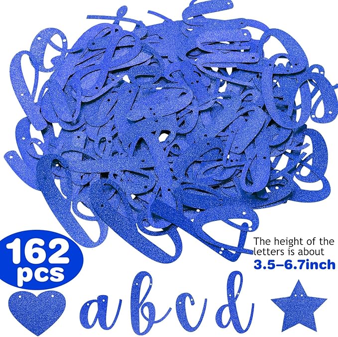 TaoBary 167 Pcs DIY Banner Kit Happy Birthday Glitter Banner Customizable - Image 4
