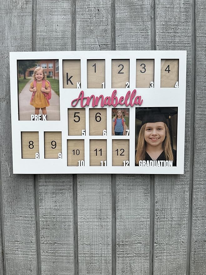 School Years Picture Frame Kids School Frame Graduation Photo holder K-12 - Image 5