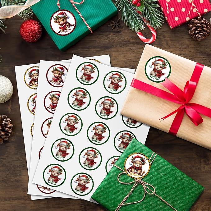 Personalized Christmas Stickers by calliemoment