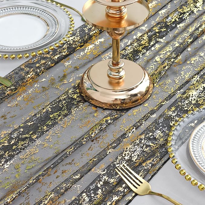 LOMOHOO 10 Ft Black Table Runner - Image 7