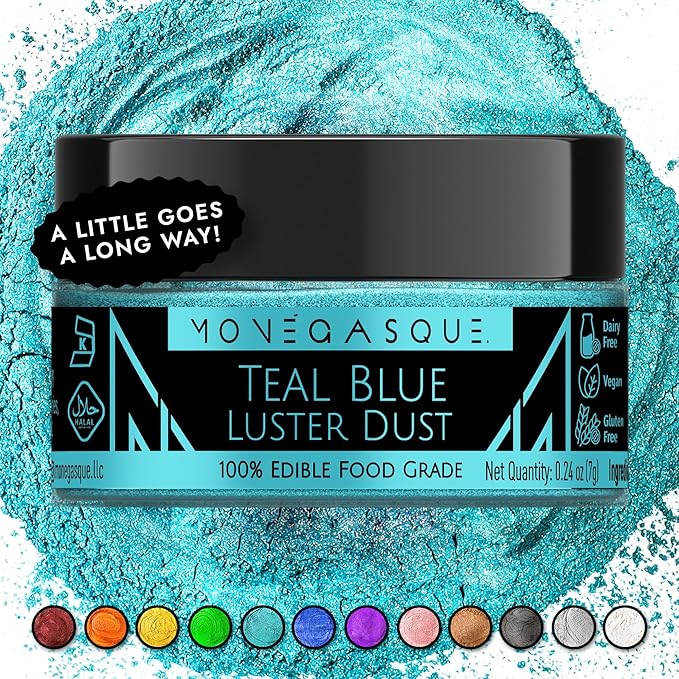 MONÉGASQUE Teal Blue Edible Glitter by MON%C3%89GASQUE
