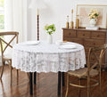 LinenZone Small White Round Tablecloth by LinenZone