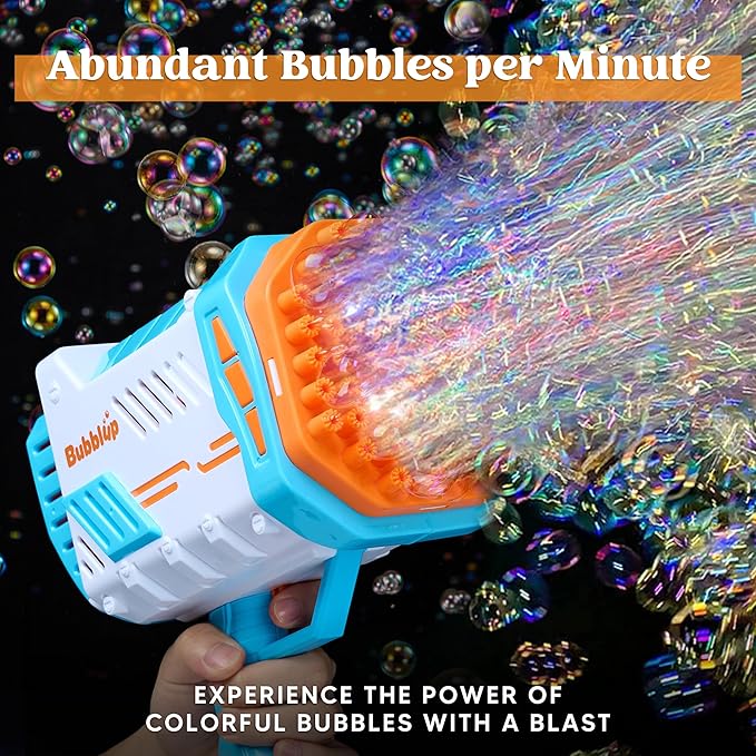 Sloosh Bubble Machine Guns, 69 Holes Bubble Gun Blaster Blower - Image 2
