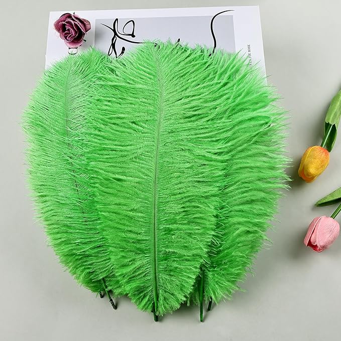 THARAHT Blue Ostrich Feathers 12pcs Natural Bulk 10-12Inch 25cm-30cm - Image 4